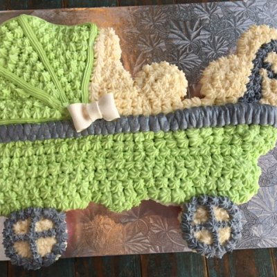 stroller cupcake cake(22 cupcakes) $105